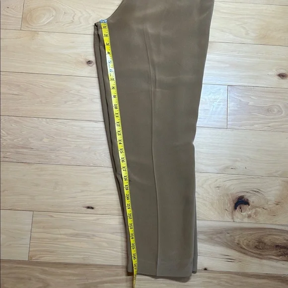Josephine Chaus 100% Silk Camel Pants w/Stretchy Waistband | Size 8 - Picture 4 of 9